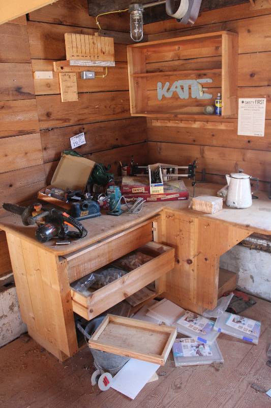 lot 19 image: Shelf Lot of Tools Includes Electric Saw, Drill Doctor Drill Driver, Makita 3700B Trimmer, And More