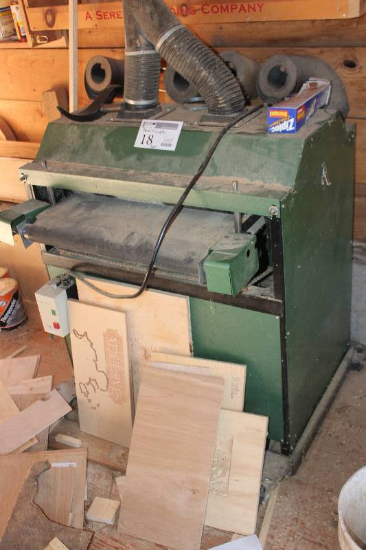 lot 18 image: 1998 Grizzly Commercial 24in. Drum Sander Planar & Supplies