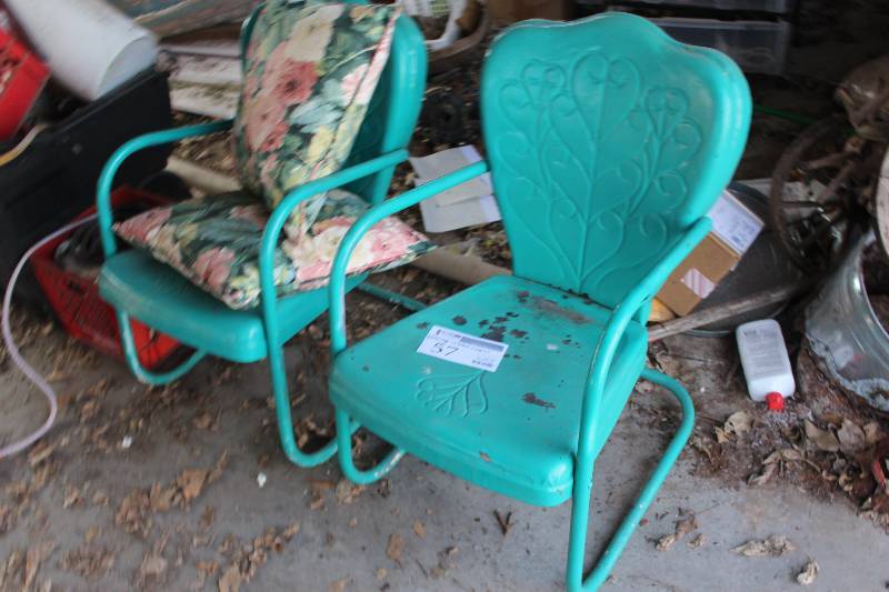 lot 57 image: Metal Chairs