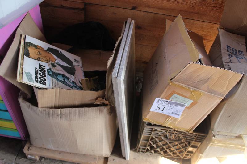 lot 51 image: Box Lot of Books, Vinyl Records