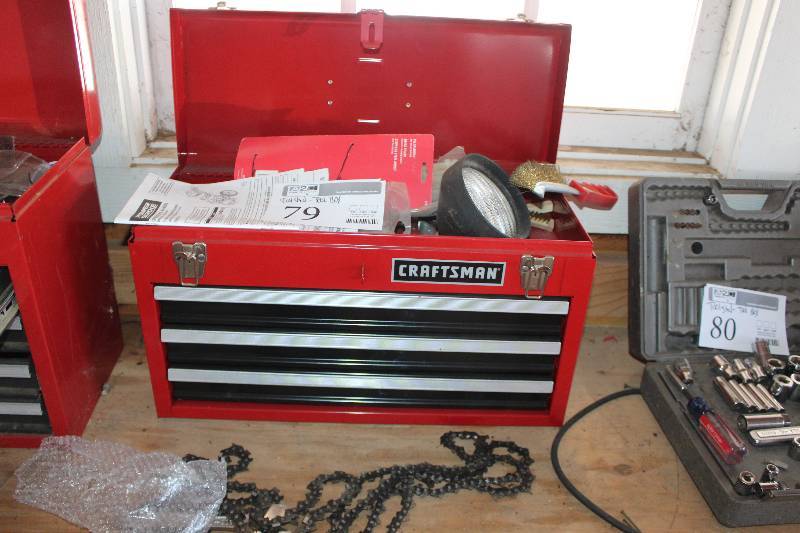 lot 79 image: Craftsman 3-Drawer Toolbox