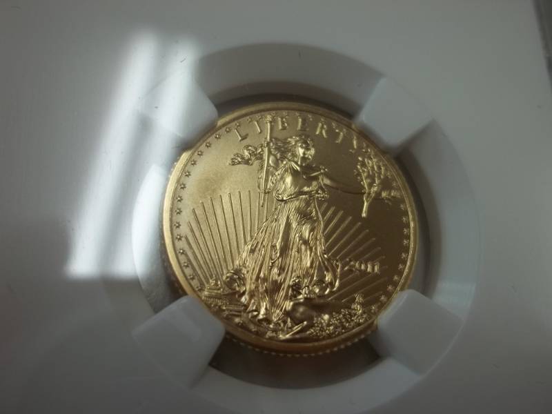 Gold $10 2011 25th Anniversary Early Release Eagle MS 70  14 oz Fine Gold