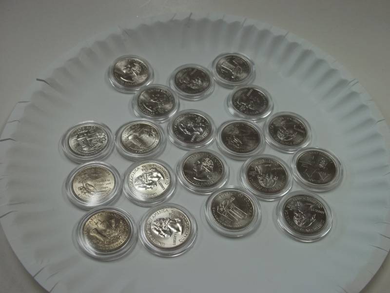 19 Assorted State Quarters in cases