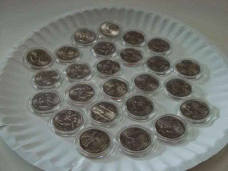 25 Assorted State Quarters in cases