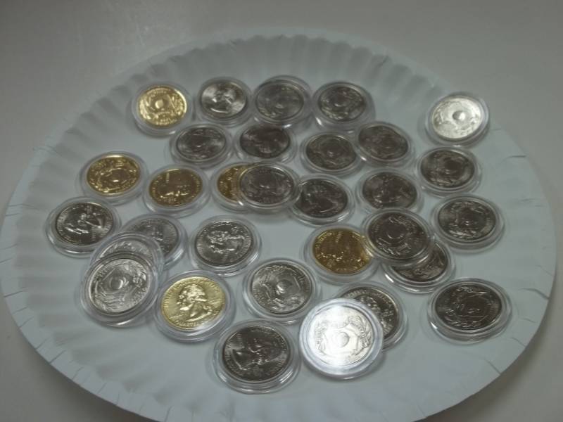 Assorted State Quarters in Cases