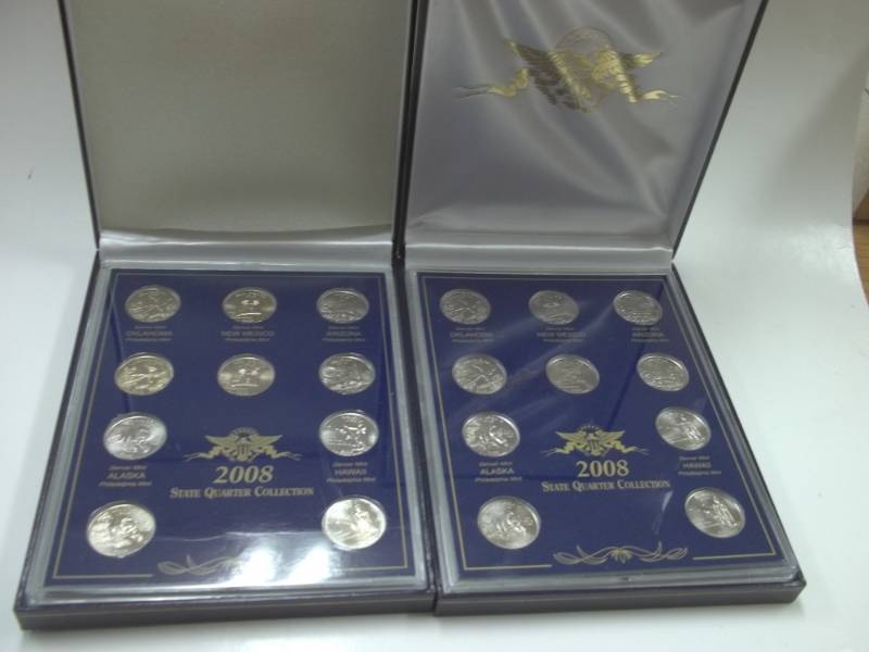Pair of 2008 State Quarter Collection with 20 Quarters