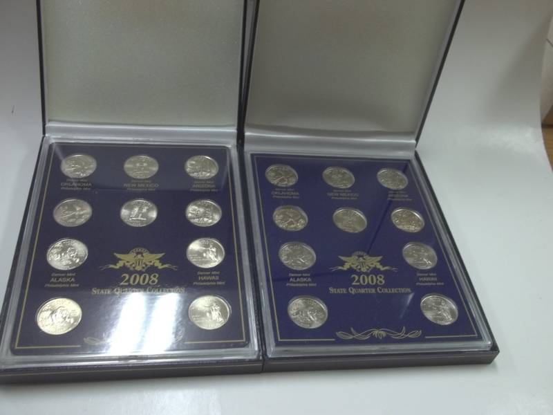 Pair of 2008 State Quarter Collection with 20 Quarters