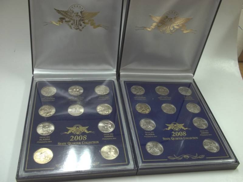 Pair of 2008 State Quarter Collection with 20 Quarters