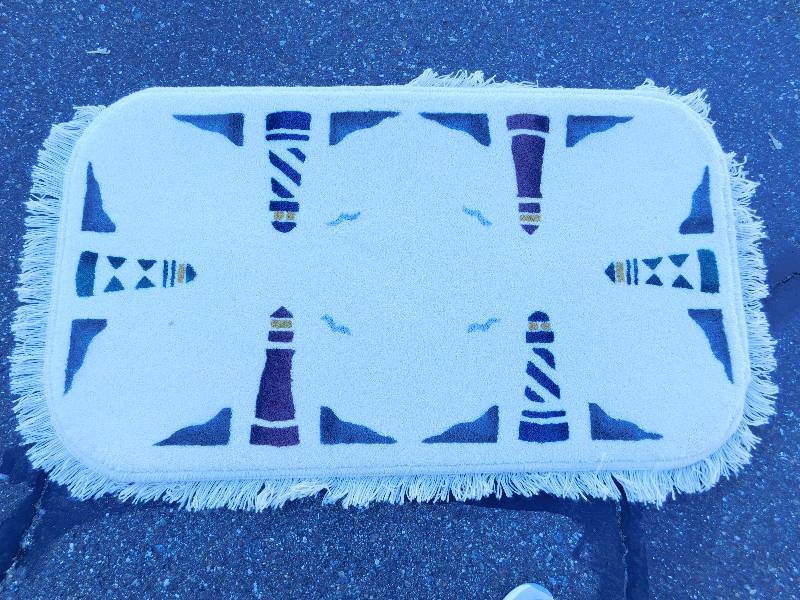 2x4 Hand Painted Fringed Rug
