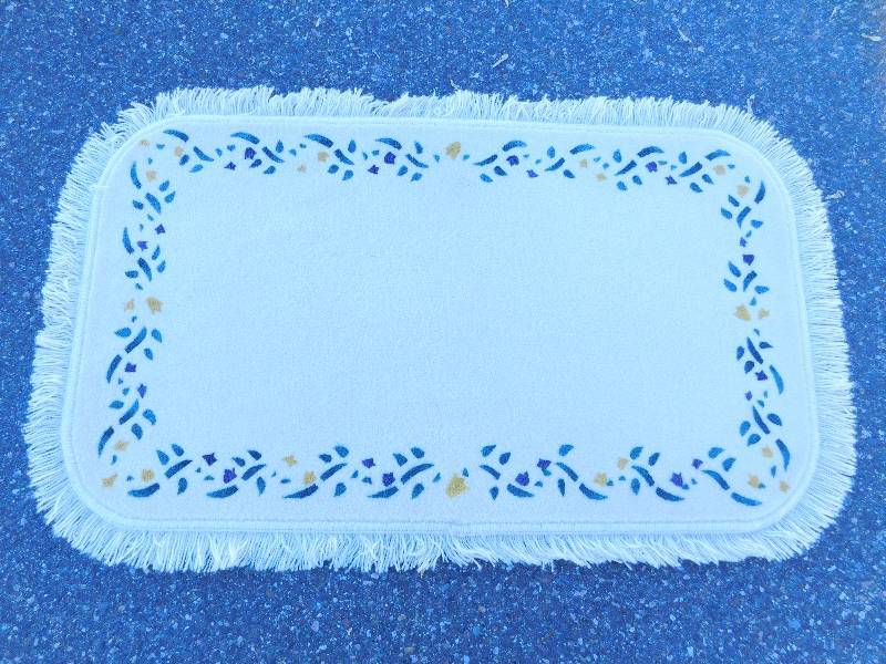2x4 Hand Painted Fringed Rug