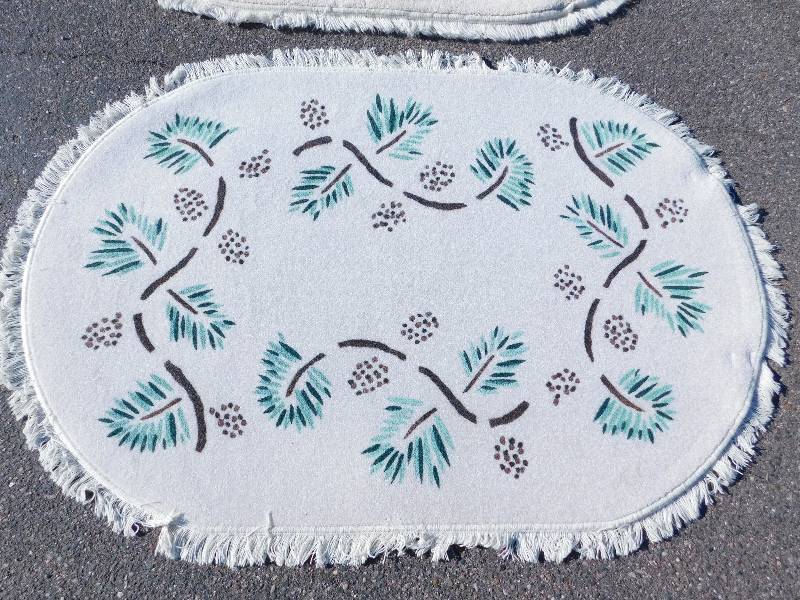 4x6 Hand Painted Fringed Oval