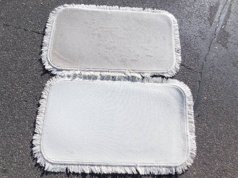 2 Blank 2x4 Rectangle Fringed Rug