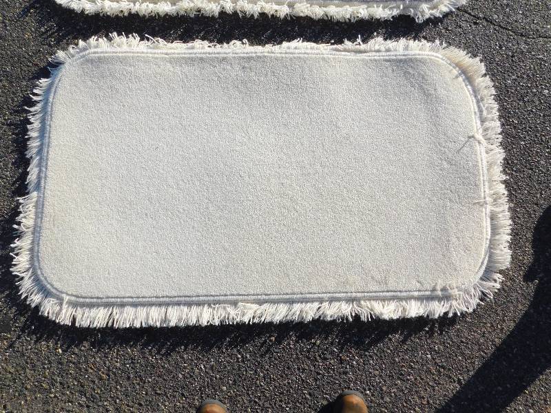 2 Blank 2x4 Rectangle Fringed Rug