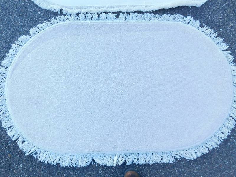 2 Blank 2.5x4 Fringed Oval Rugs