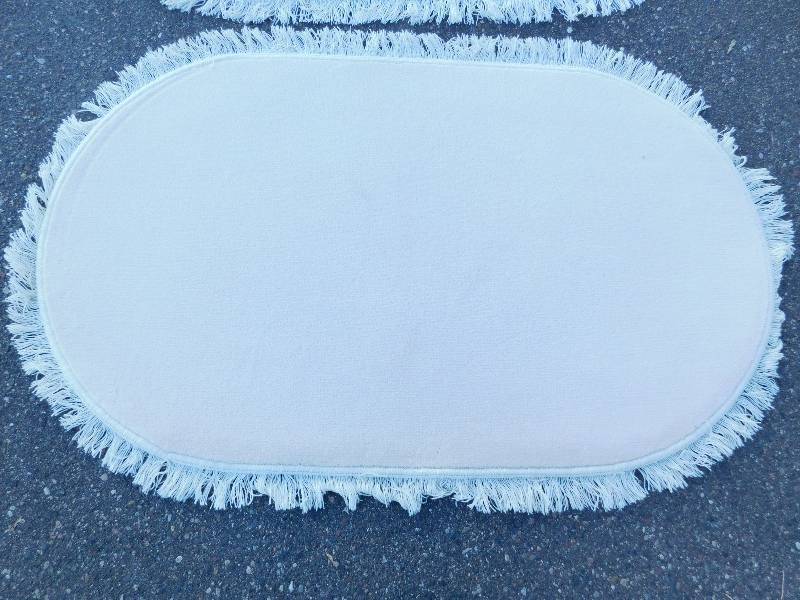 2 Blank 2.5x4 Fringed Oval Rugs