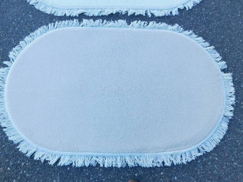 2 Blank 2.5x4 Fringed Oval Rugs