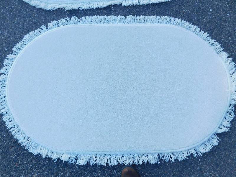 2 Blank 2.5x4 Fringed Oval Rugs