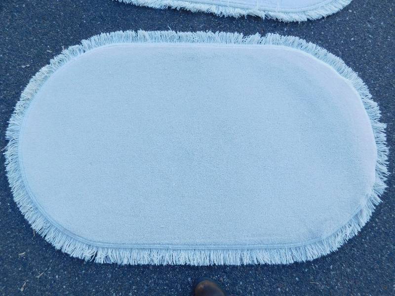 2 Blank 2.5x4 Fringed Oval Rugs