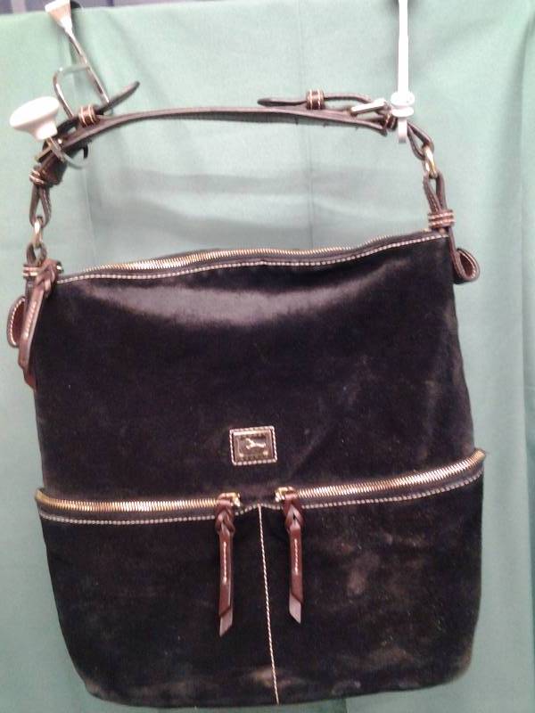 Black Suede Dooney & Bourke Handbag