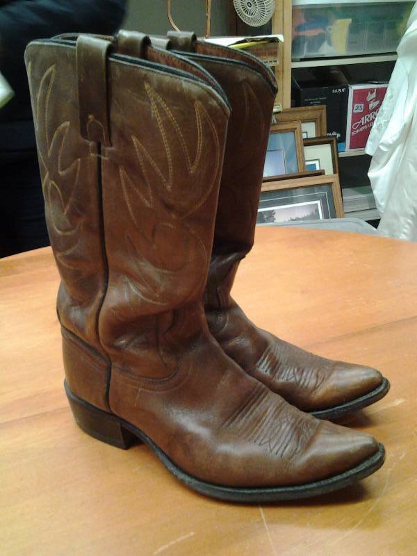 Mens Leather Acme Cowboy Boots Size 8D