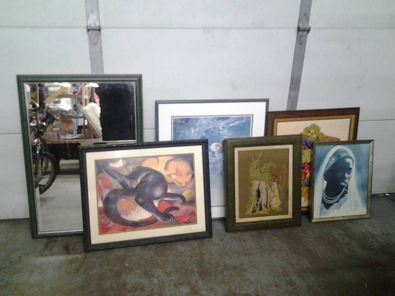 lot 47 image: Large Lot Of Mirrors, Frames & Pictures