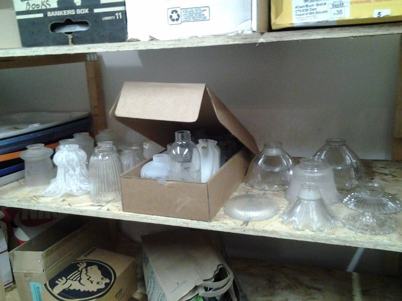 lot 68 image: Large Lot Assorted Light Fixture Globes