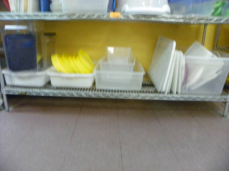 kitchen items, misc storage containers