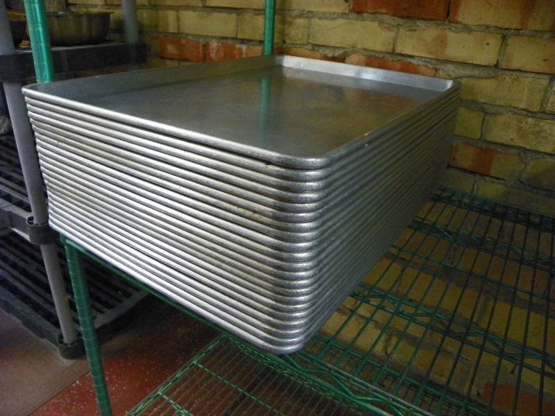 stack of sheet pans
