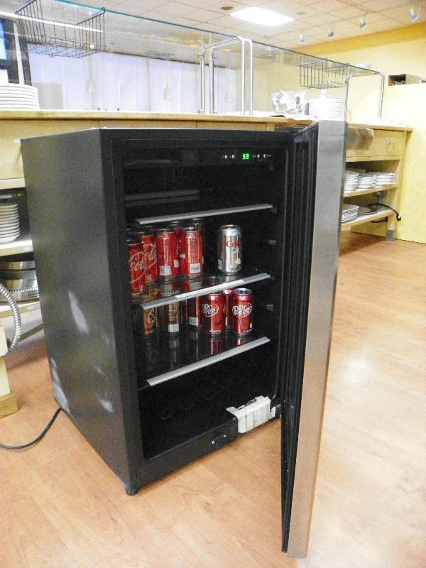 Glass Front Under Counter Beverage Cooler