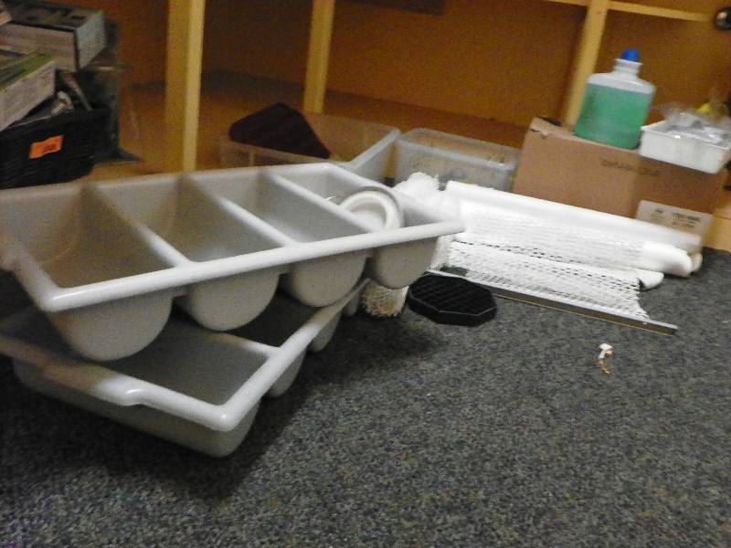Silverware trays, card holders, soap bottles for dispensers