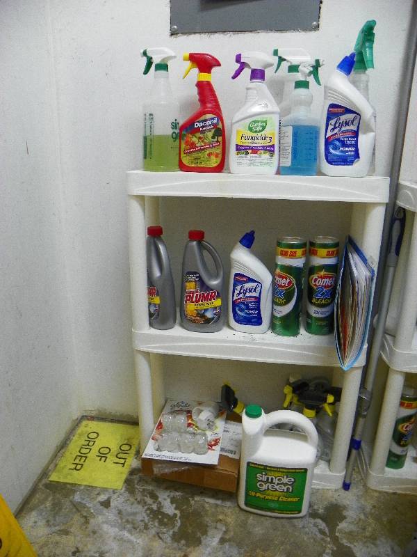 Shelf And Cleaning Supplies