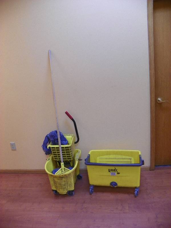 Mop buckets with mop