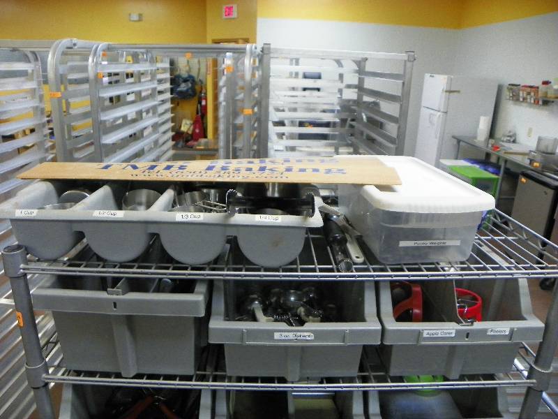 Tubs of CookingBakingKitchen Utensils