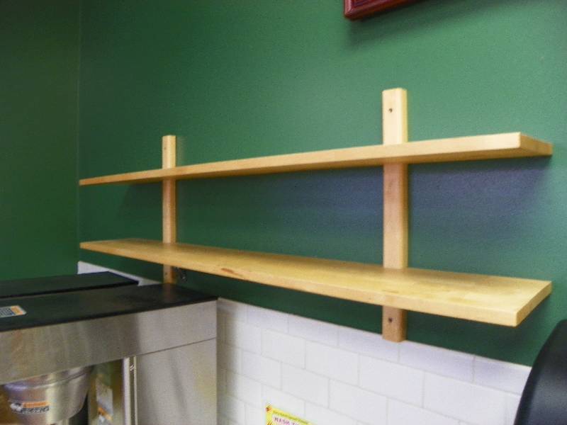 Two Wall hung shelves