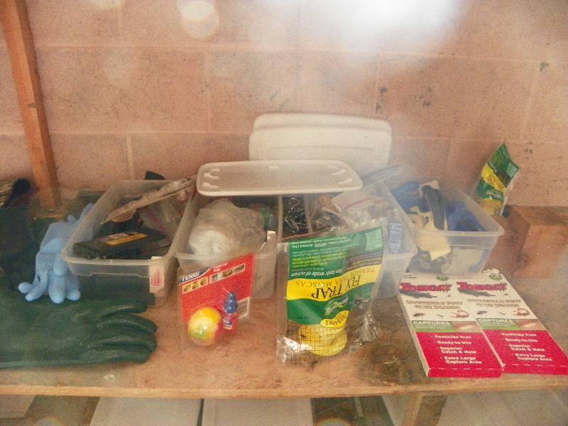 Misc hardware items, chain, gloves and more