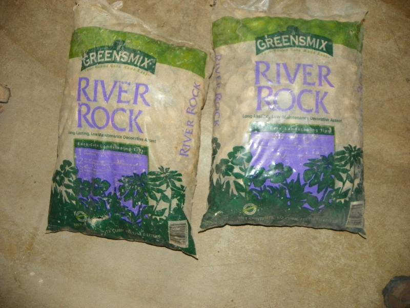 2 bags of river rock