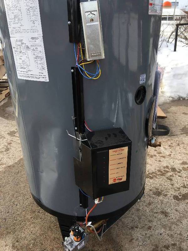 lot 54 image: Rheem G75-125 Natural Gas Universal Commercial Water Heater, 75 Gallon