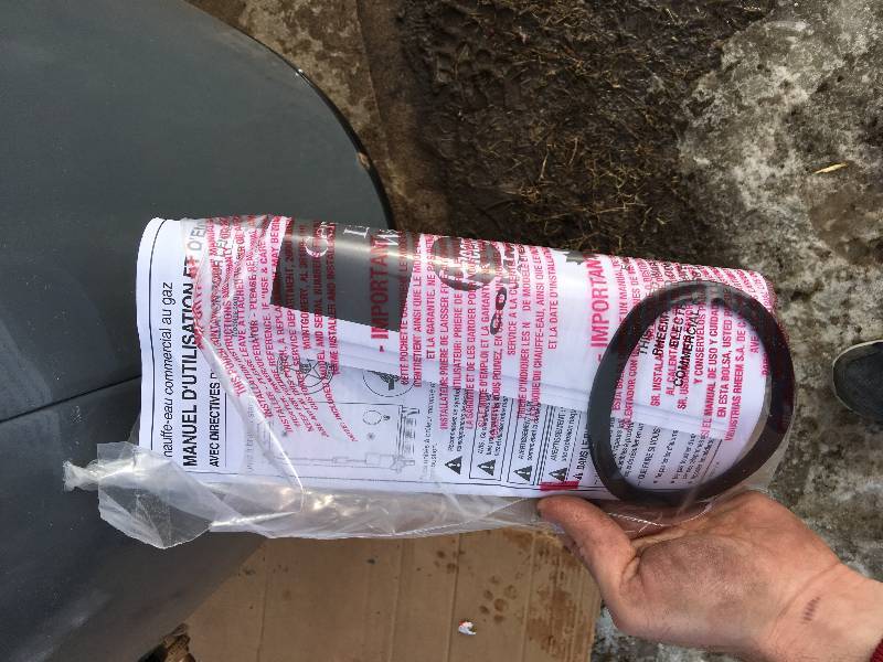 lot 55 image: Rheem G91-200 Natural Gas Universal Commercial Water Heater, 91 Gallon  retail $3428.00