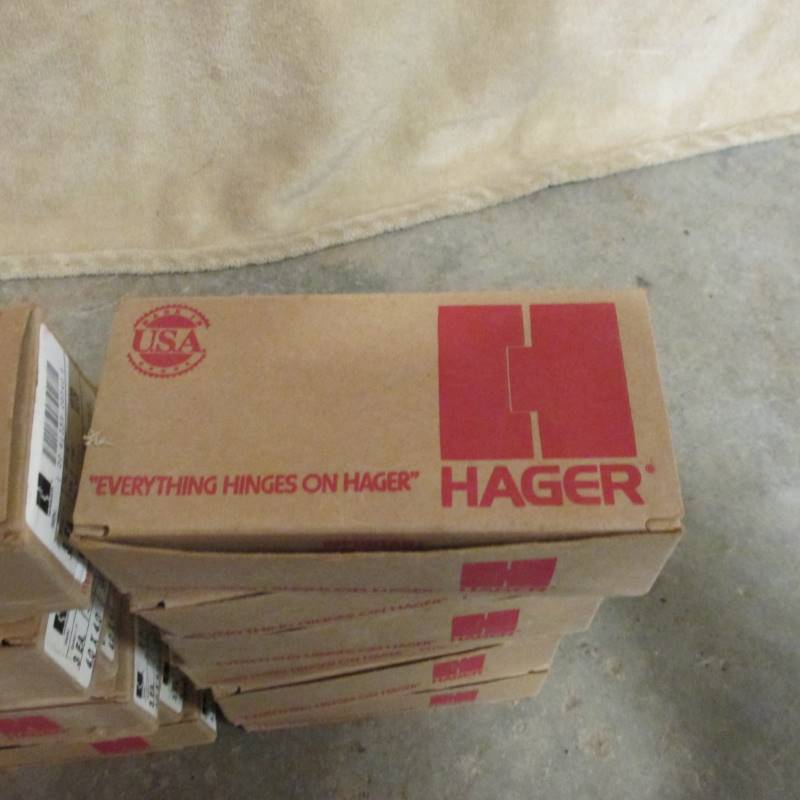 lot 21 image: (14) Boxes Hager Door Hinges