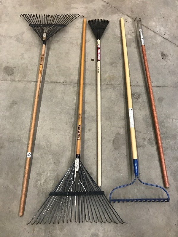 lot 10 image: (5) YardGarden Rakes