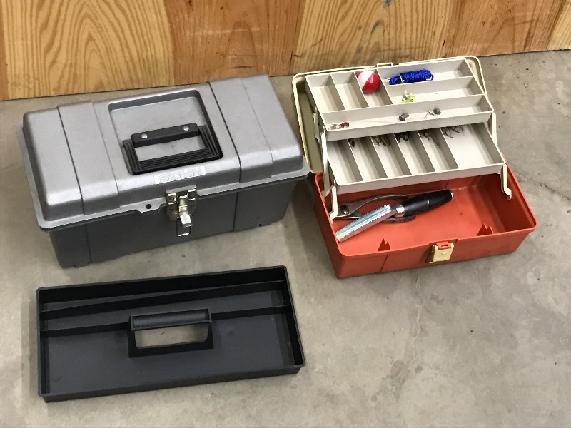 lot 35 image: Tackle Box & Toolbox With Contents