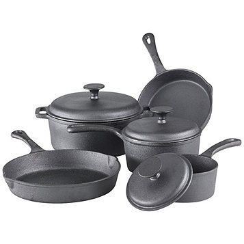 cooks professional 8 piece cast iron cookware set