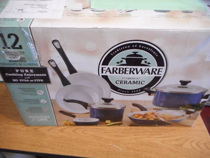 Farbware Purecook 12-Pc. Nonstick Ceramic Cookware Set