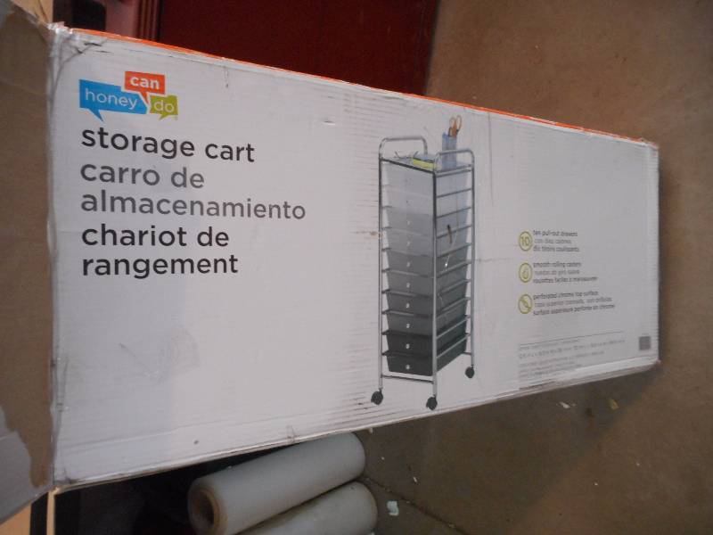 Honey-Can-Do 10-Drawer Shaded Storage Cart