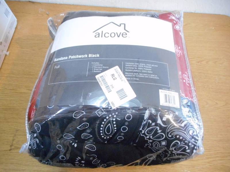 alcove Bandana Black 8-Pc. Comforter Set  Free Sheet Set - Full