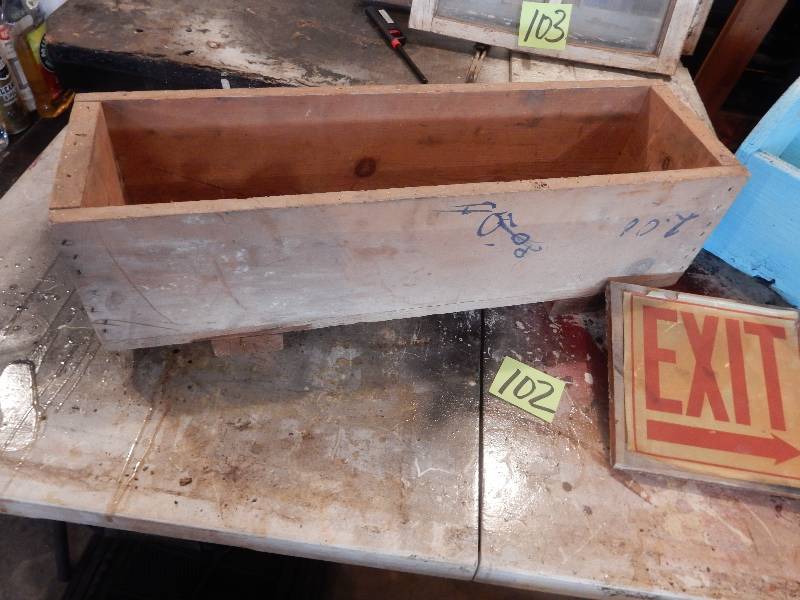 Wood Box, Home made Cradle, Exit sign