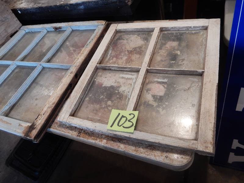 2, vintage double hung window Sashes