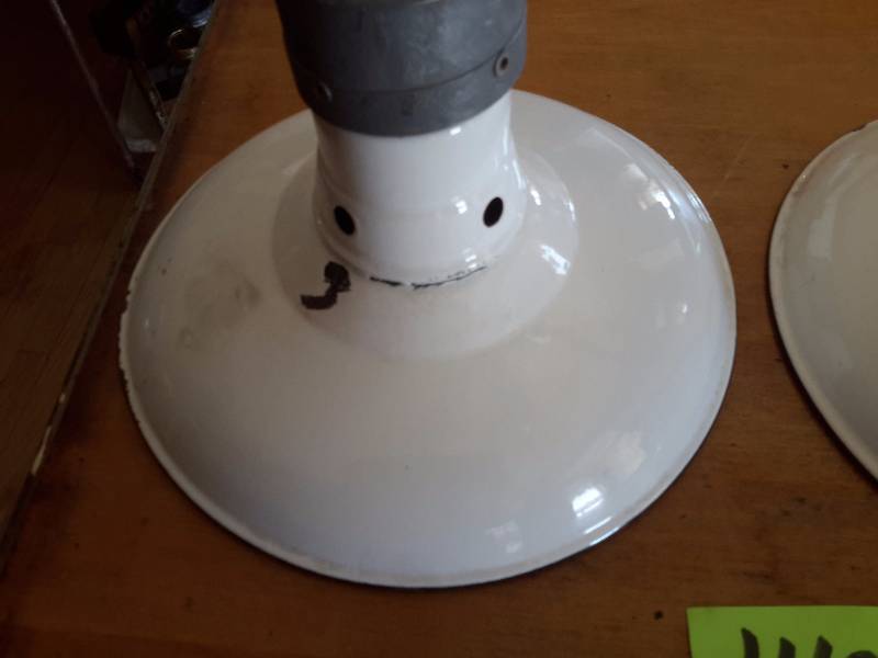 2, 12in Diameter, metal and enamel ABOLITEs