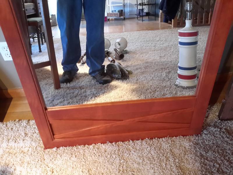 Nice Wall Mirror with Cherry finished frame� 30 in x 47in