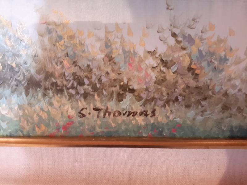 HOIGAARDS, 1986.. Painting.  S Thomas.  9391  42 in x 29 in